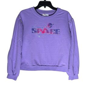 Disney Space Mountain ily 4EVER Sweatshirt Purple kids Girls size XL